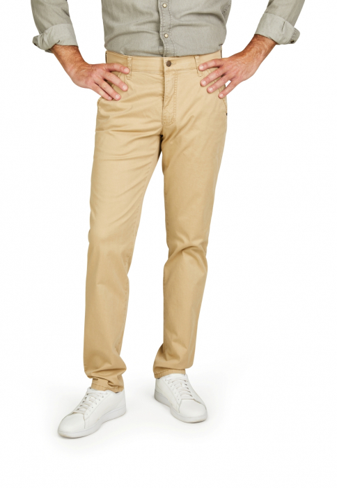 Pantaloni subtiri chino bumbac barbati CLUB of COMFORT Phil 7708 camel [4]