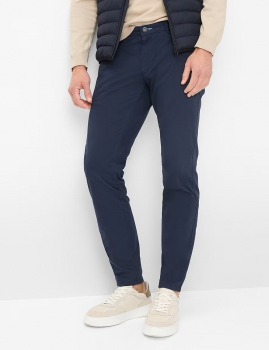 Pantaloni chino bumbac barbati BRAX SILVIO Slim Fit bleumarin [3]