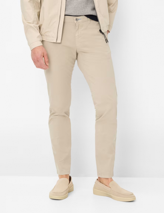Pantaloni chino bumbac barbati BRAX SILVIO Slim Fit bej [3]