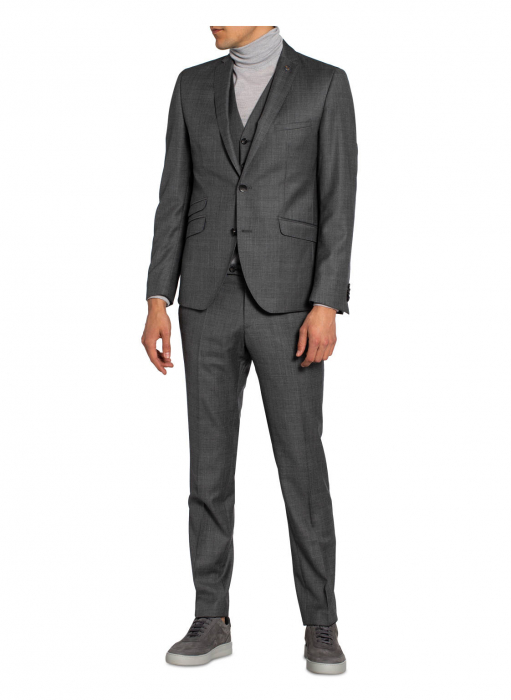 Pantaloni mix&match CLUB of GENTS Chaz pentru costum Slim Fit gri [6]