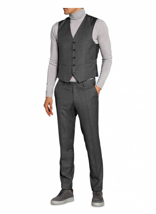 Pantaloni mix&match CLUB of GENTS Chaz pentru costum Slim Fit gri [8]