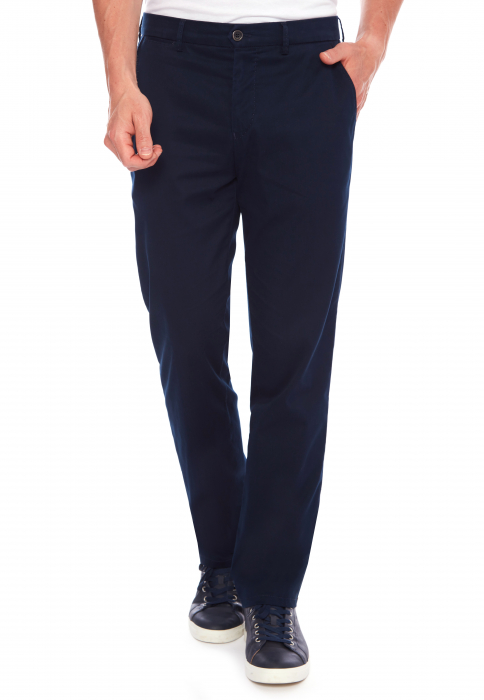 Pantaloni Modern bumbac/matase barbati W. WEGENER Conti-5604 bleumarin [1]