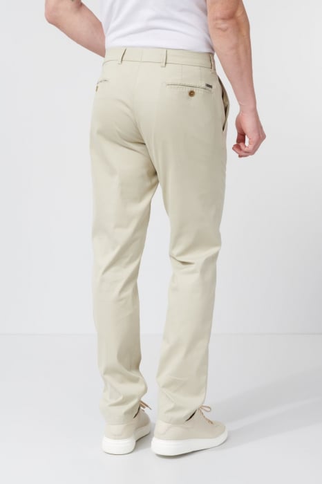 Pantaloni Modern bumbac/matase barbati W. WEGENER Conti-5604 bej [2]