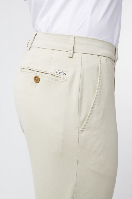 Pantaloni Modern bumbac/matase barbati W. WEGENER Conti-5604 bej [3]