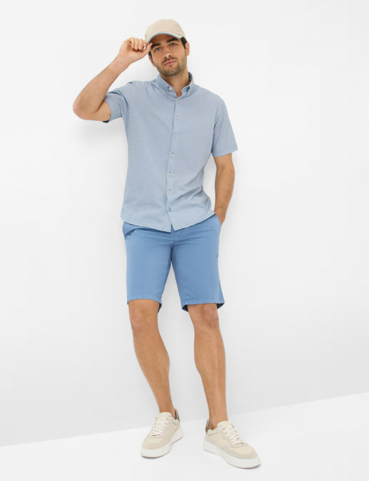 Pantaloni scurti bumbac barbati BRAX BARI Regular albastru [3]