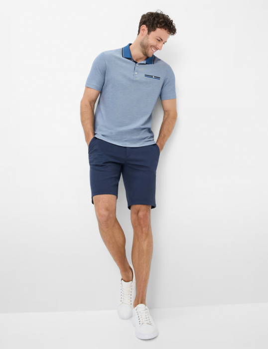 Pantaloni scurti jerseu barbati BRAX SILVIO Tapered bleumarin [3]