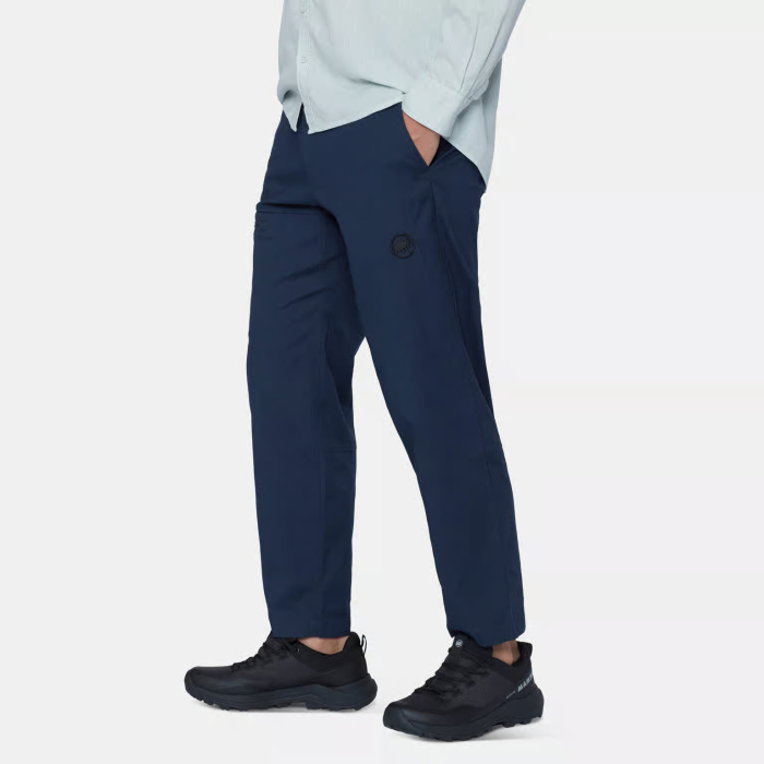 PantaloniI sport 7/8 bumbac organic/canepa barbati MAMMUT TAMARO albastru inchis [3]