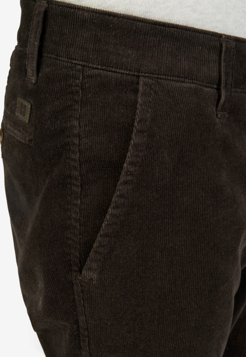 Pantaloni velur bumbac chino barbati CLUB of COMFORT Garvey 8200 maro inchis [3]