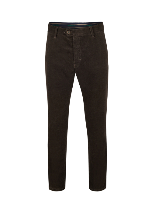 Pantaloni velur bumbac chino barbati CLUB of COMFORT Garvey 8200 maro inchis [1]