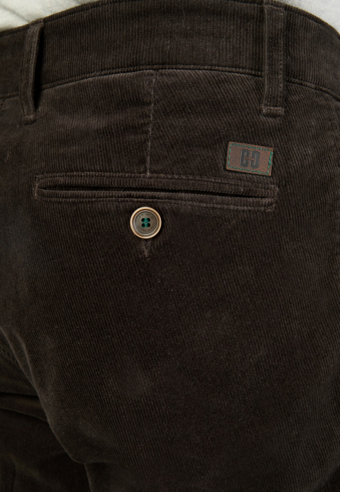Pantaloni velur bumbac chino barbati CLUB of COMFORT Garvey 8200 maro inchis [2]