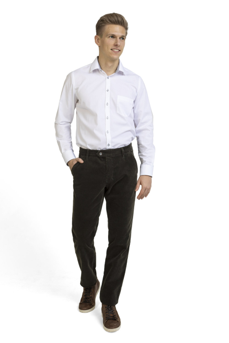 Pantaloni velur bumbac chino barbati CLUB of COMFORT Garvey 8200 verde inchis [4]