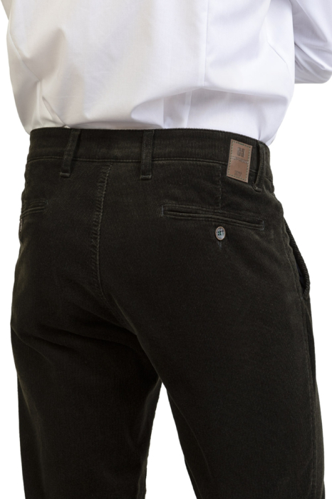 Pantaloni velur bumbac chino barbati CLUB of COMFORT Garvey 8200 verde inchis [2]