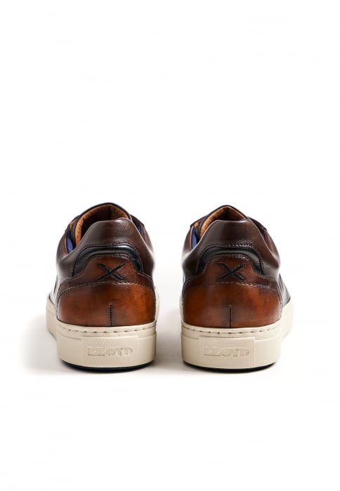 Pantof sneaker barbati piele LLOYD MALCOLM maro/bleumarin [5]