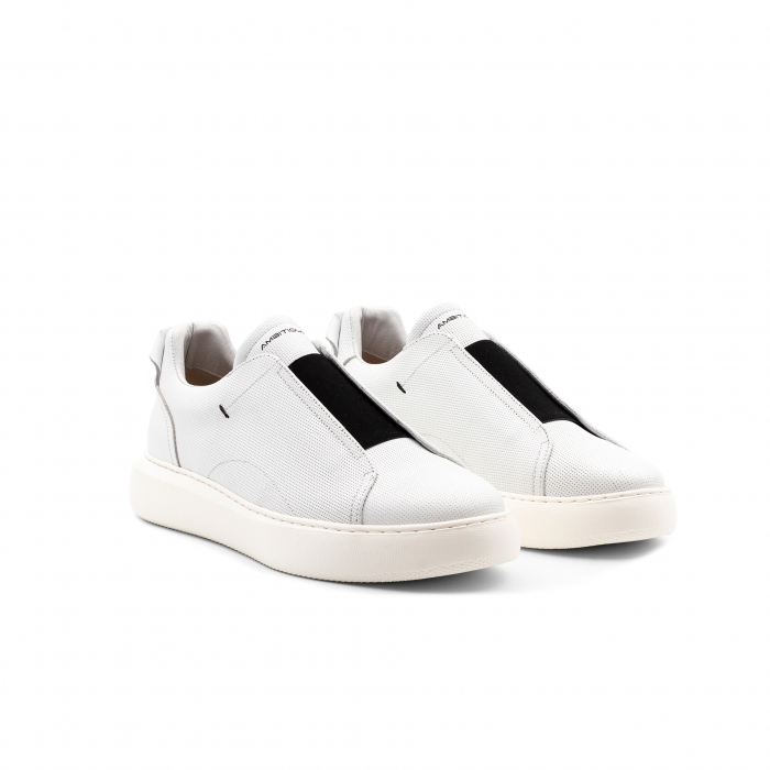 Pantofi piele sneaker slip-on barbati AMBITIOUS Eclipse alb/negru [2]