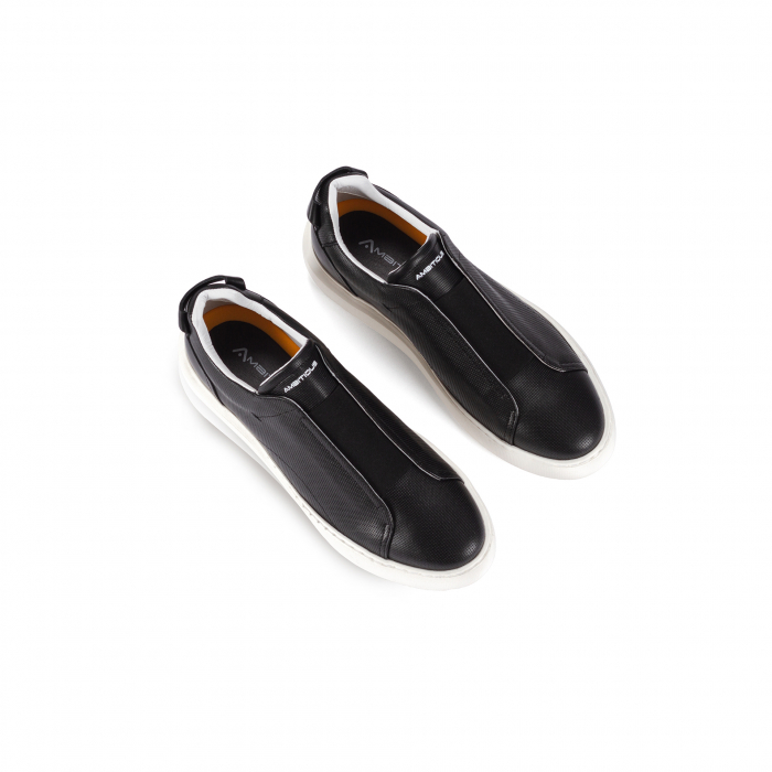 Pantofi piele sneaker slip-on barbati AMBITIOUS Eclipse negru [3]
