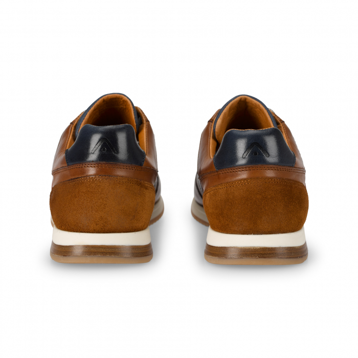 Pantofi piele sneaker barbati AMBITIOUS Slow coniac/bleumarin [5]