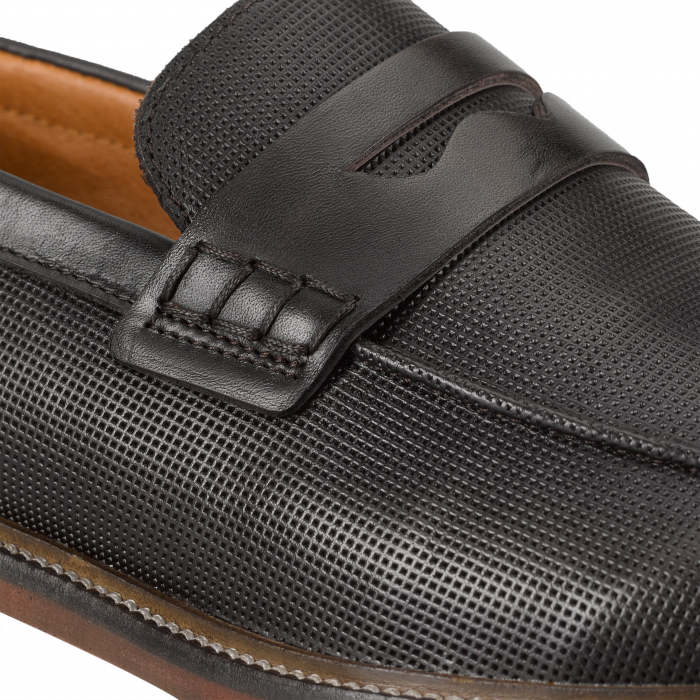 Pantofi piele loafer barbati AMBITIOUS Caye maro inchis [4]
