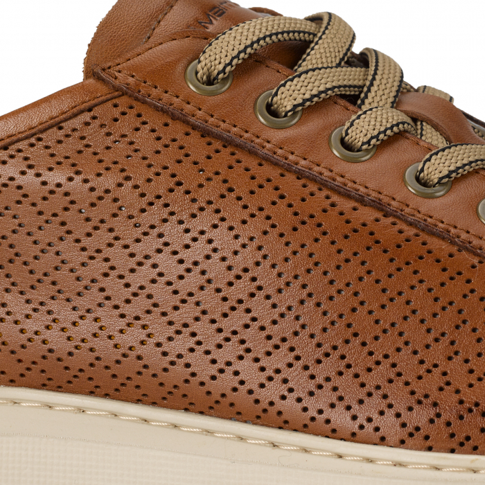 Pantofi piele perforata sneaker barbati AMBITIOUS Eclipse maro [2]