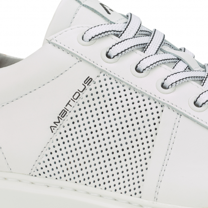 Pantofi piele perforata sneaker barbati AMBITIOUS Kit alb/coniac [5]