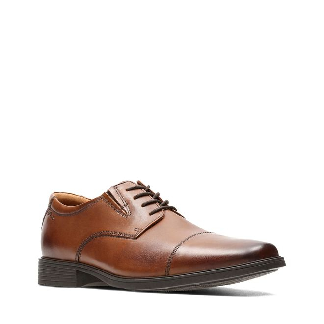 Pantofi barbati piele CLARKS Tilden Cap maro [4]