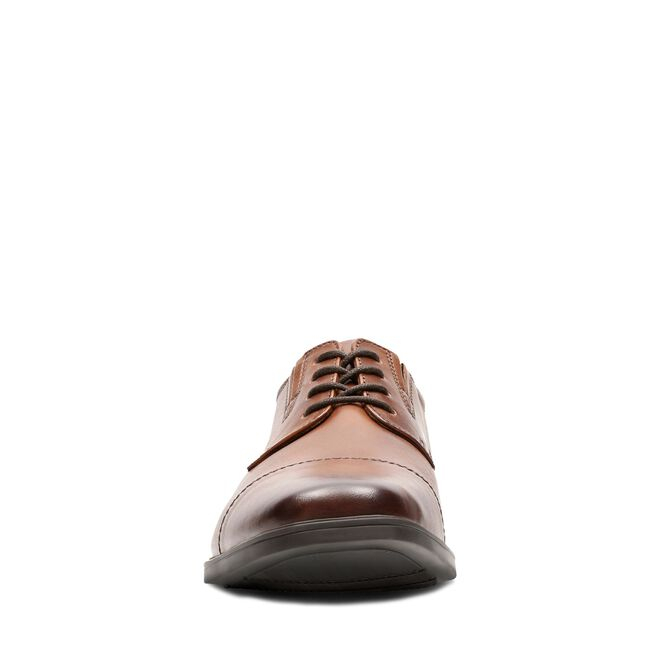 Pantofi barbati piele CLARKS Tilden Cap maro [5]