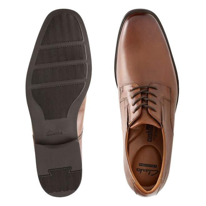 Pantofi barbati piele CLARKS Tilden Plain maro [2]