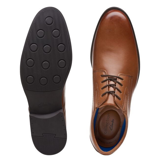Pantofi barbati piele CLARKS Whiddon Plain maro [2]