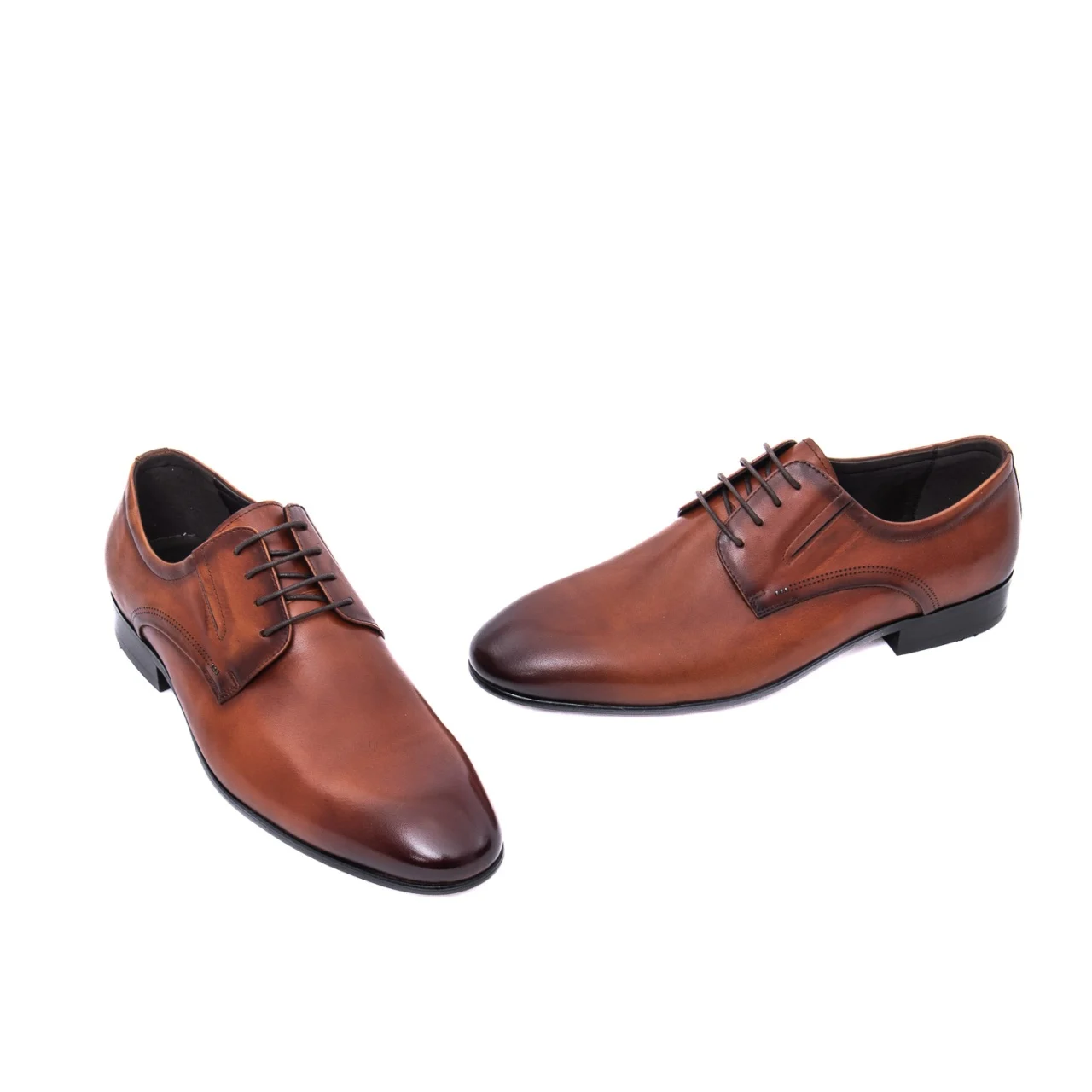 Pantofi derby barbati piele CARIBU MKD1-16-6B  cognac [6]