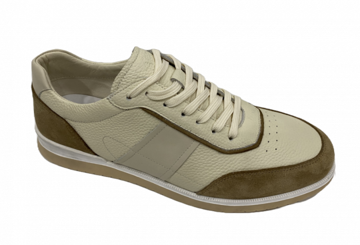 Pantofi piele sneaker barbati OTTER J2J260003B crem/bej [1]