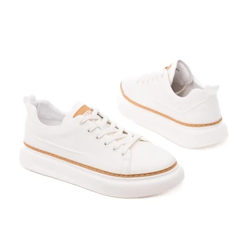Pantofi piele sneaker barbati OTTER J2J260006B crem/bej [3]