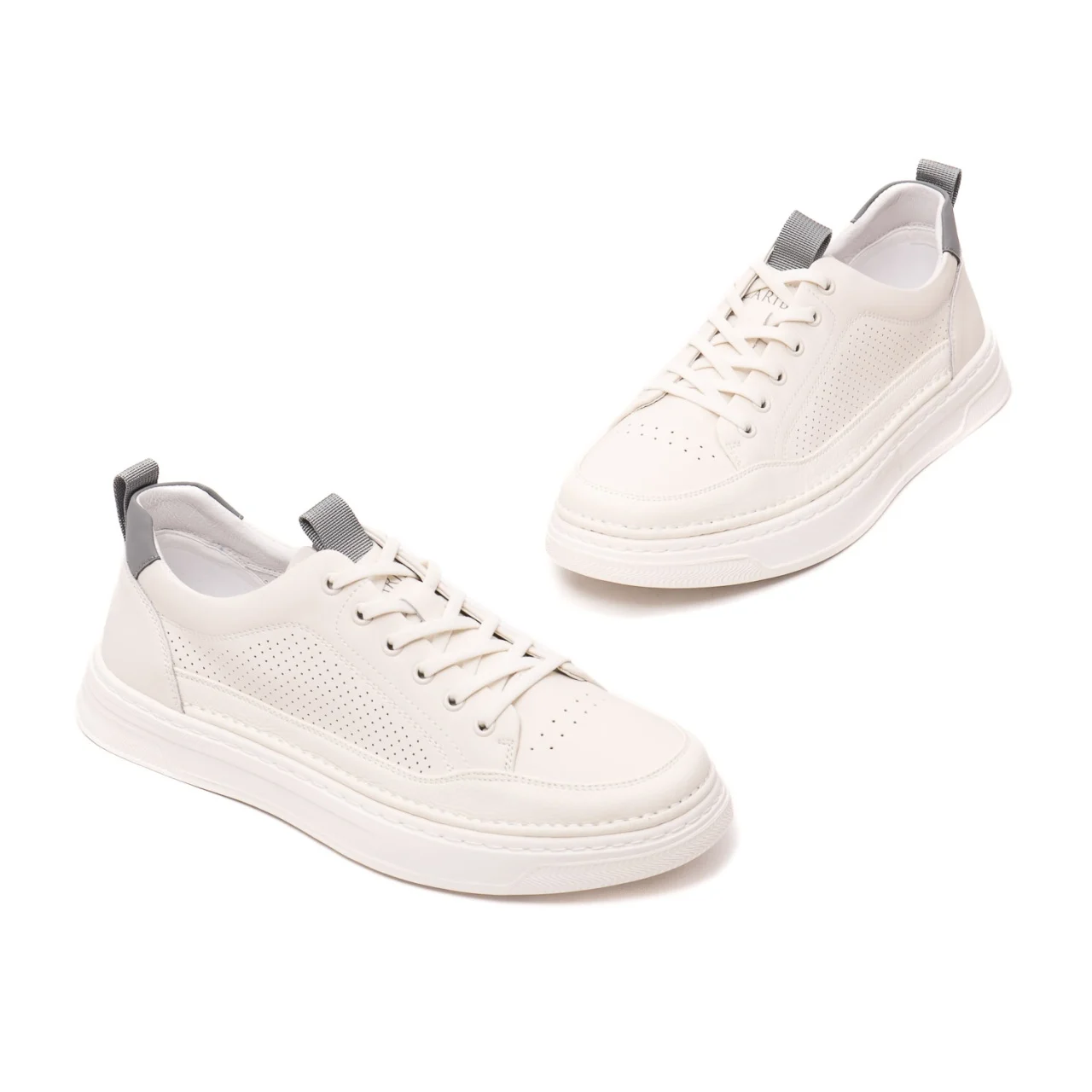 Pantofi piele sneaker barbati CARIBU V2V260006A alb/gri [2]