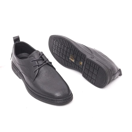 Pantofi perforati piele barbati OTTER 7CCJ60003A negru [4]