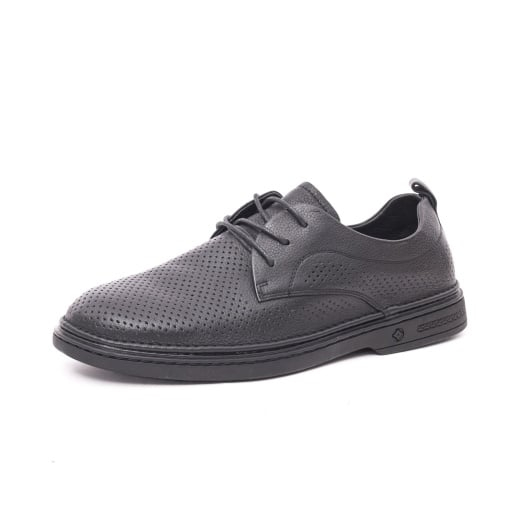 Pantofi perforati piele barbati OTTER 7CCJ60003A negru [1]
