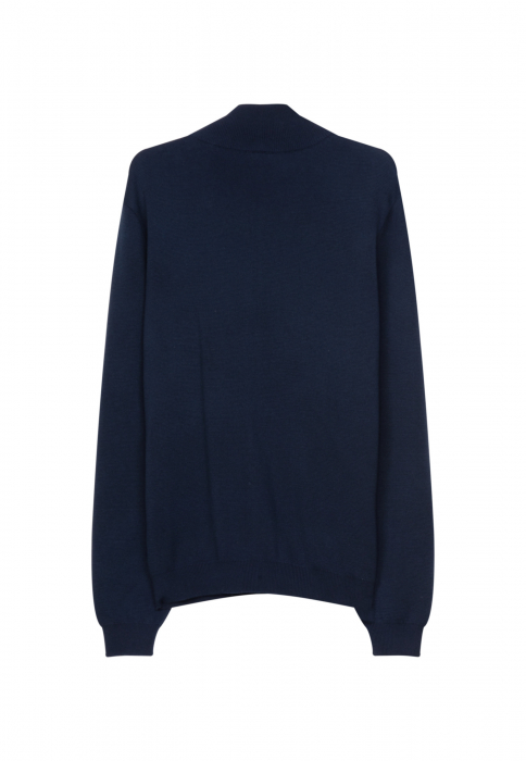 Pulover cardigan fermoar bumbac barbati SEIDENSTICKER bleumarin [3]