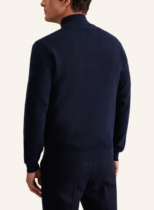 Pulover cardigan fermoar bumbac barbati SEIDENSTICKER bleumarin [2]