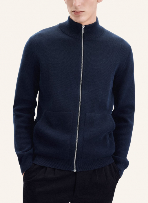 Pulover cardigan fermoar bumbac barbati SEIDENSTICKER bleumarin [4]