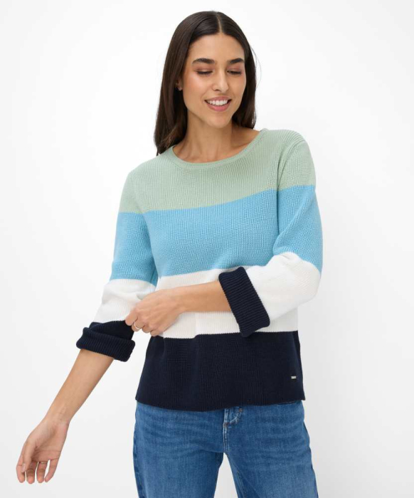 Pulover bumbac femei BRAX LESLEY 364008-90184500 albastru dungi [3]