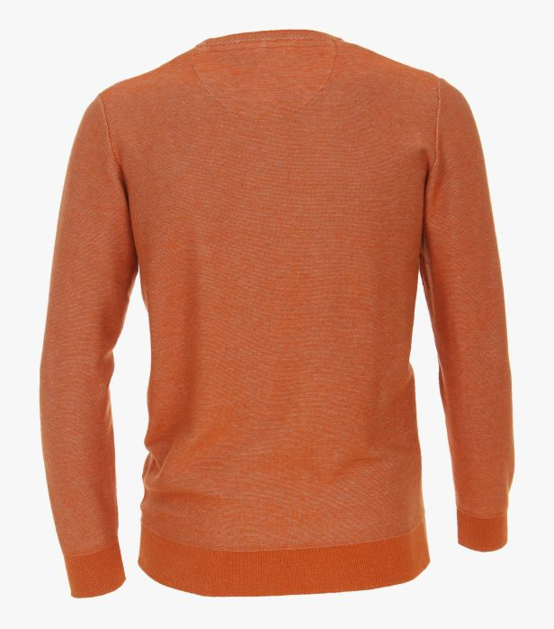 Pulover O Neck bumbac organic CASA MODA Green portocaliu [2]