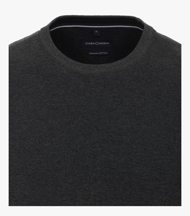 Pulover O Neck barbati CASA MODA verde inchis [3]