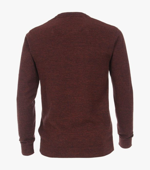 Pulover O-Neck bumbac barbati CASA MODA portocaliu inchis [2]