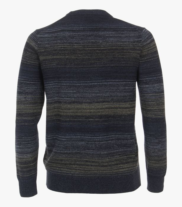 Pulover O-neck barbati bumbac CASA MODA bleumarin dungi [3]