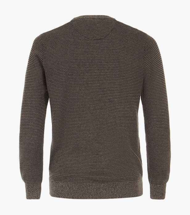 Pulover O Neck bumbac barbati CASA MODA structurat bej [2]