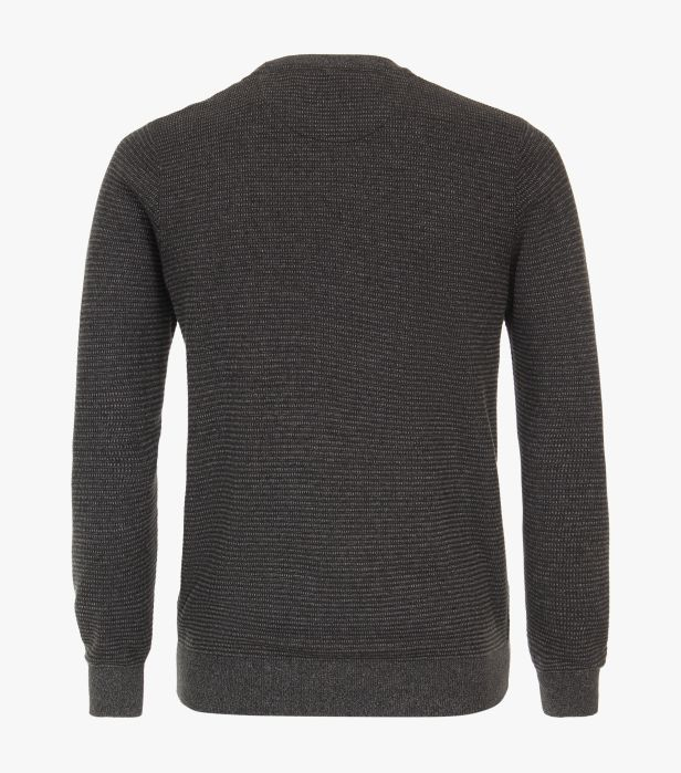 Pulover O Neck bumbac barbati CASA MODA structurat gri [2]