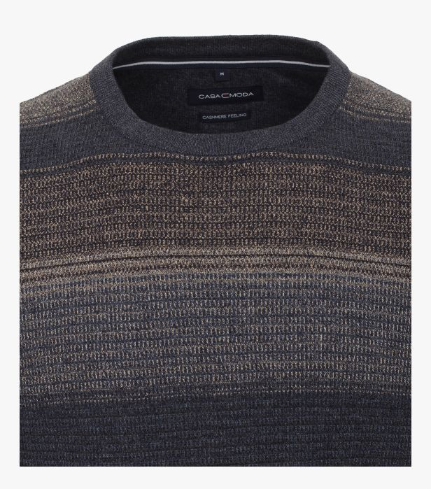 Pulover O Neck bumbac barbati CASA MODA bleumarin dungulite [3]