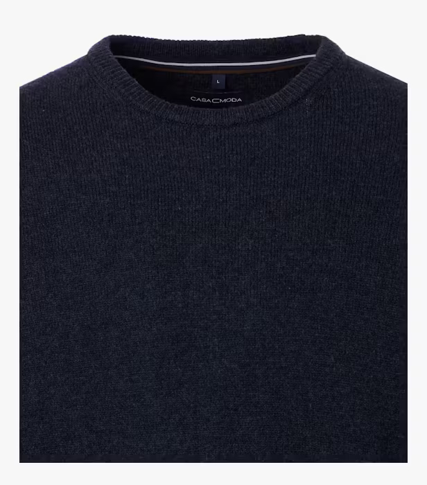 Pulover lana  O Neck barbati CASA MODA bleumarin [3]