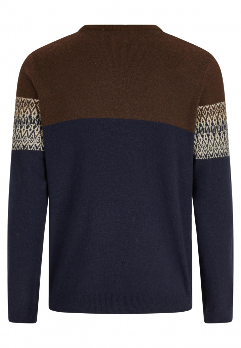 Pulover lana O-neck barbati DANIEL HECHTER bleumarin design iarna [2]