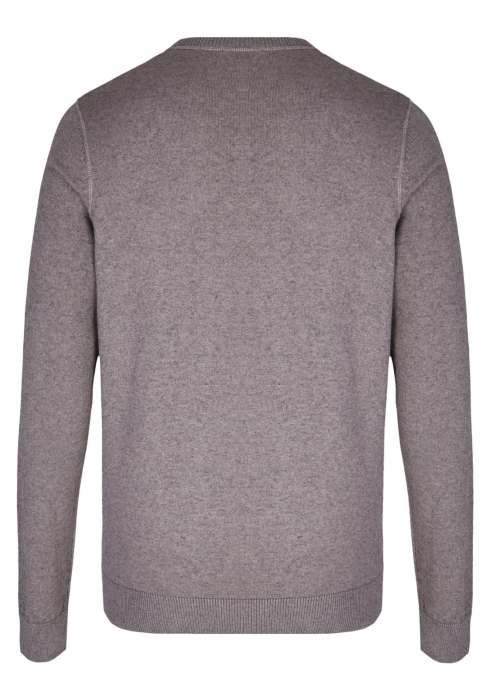 Pulover O-neck bumbac/lana barbati DANIEL HECHTER maro [2]
