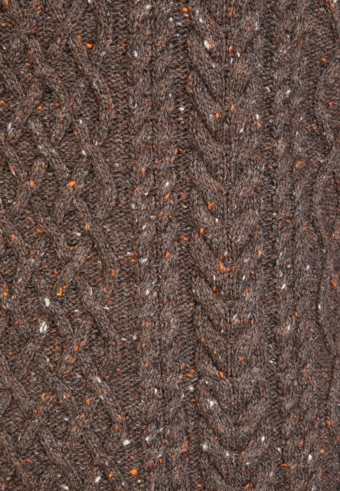 Pulover lana guler rotund la baza gatului barbati HECHTER maro [4]