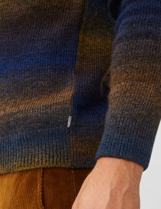 Pulover lana O-neck barbati BRAX BUDDY indigo dungi [7]