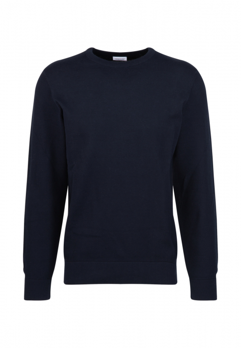 Pulover o-neck bumbac structurat barbati SEIDENSTICKER bleumarin [1]